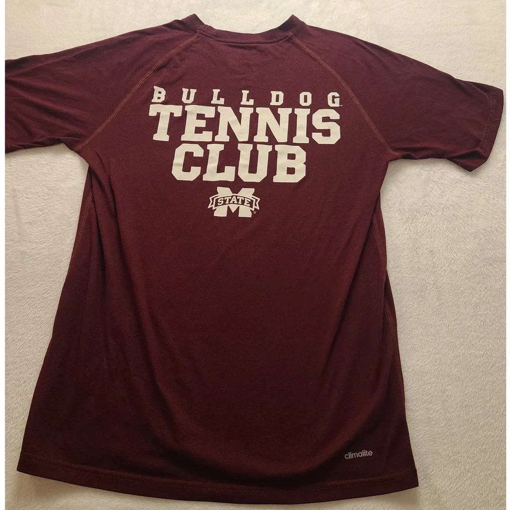 Adidas Mississippi State Bulldog Tennis Club Ultimate Tee Maroon Men's Medium